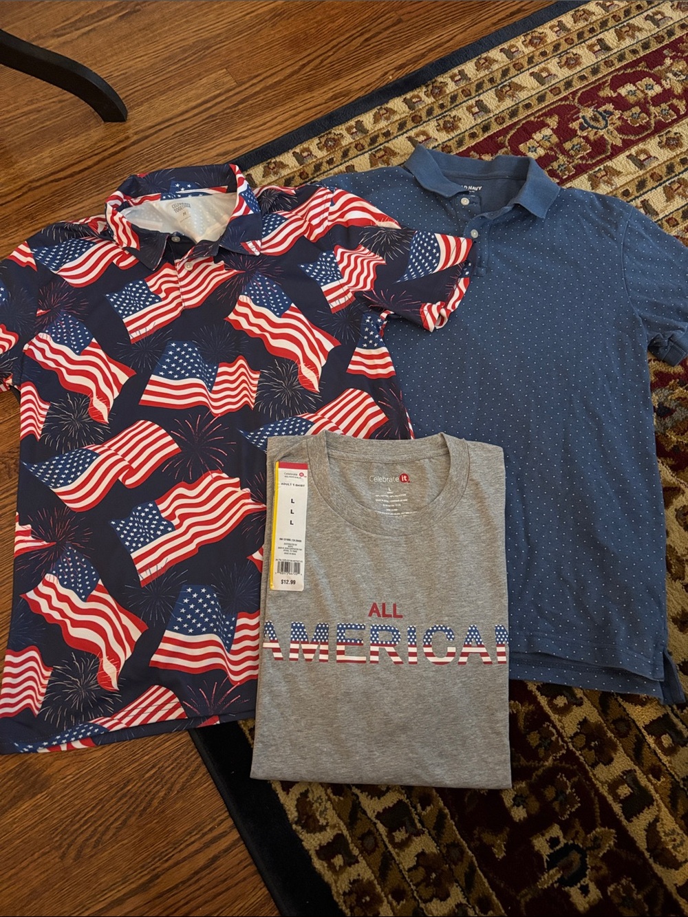 Mens Lot of Patriotic Tops M L EUC
